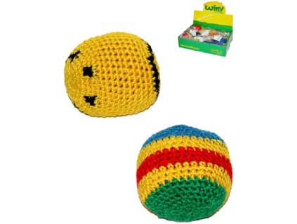 Míček textilní Hakysák 6cm háčkovaný footback balonek