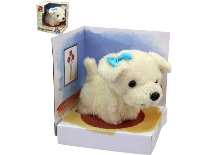 PLYŠ Pejsek Ťapka chodící interaktivní psík vrtí ocasem na baterie Zvuk