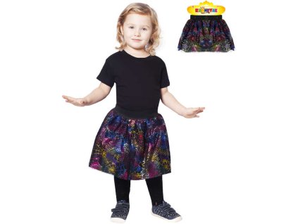 KARNEVAL Sukně TUTU s pavučinami čarodějnická (3-7 let) *KOSTÝM*