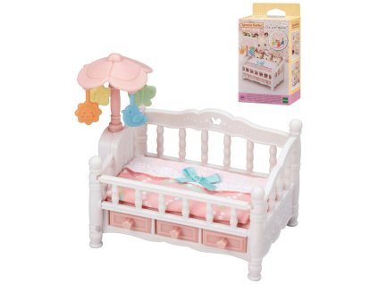 Sylvanian Families postýlka s kolotočem pro trojčata nábytek doplněk k herním sadám