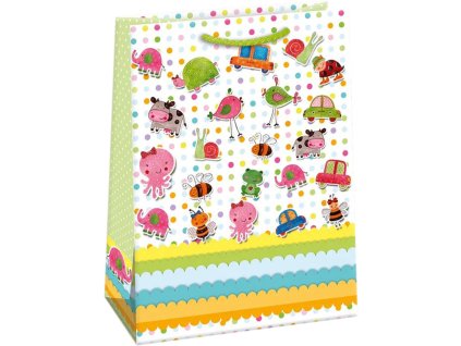 Taška dárková dětské obrázky 23x32cm papírová
