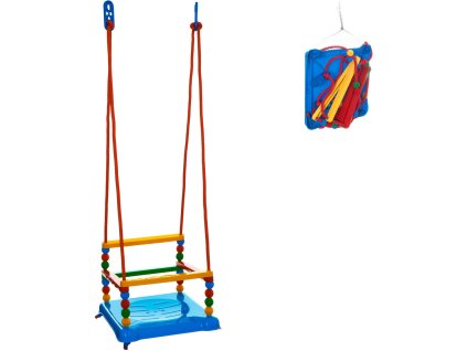 Houpačka závěsná s ohrádkou se zábranou 35x45cm do 40kg modrá plast