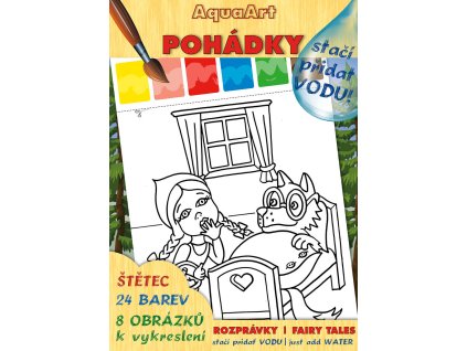 AKIM Omalovánky Stačí přidat vodu! Pohádky set s barvami a štětcem