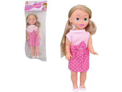 Panenka Adélka 34cm růžový letní obleček sukýnka s puntíky