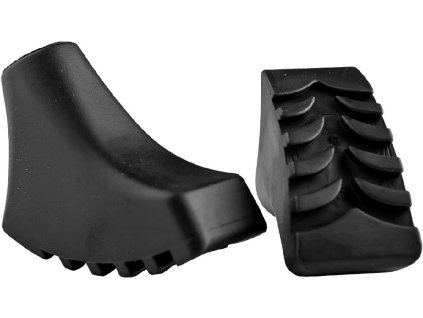 ACRA Koncovky náhradní díl patky hranaté na trekingové hole set 1 pár guma