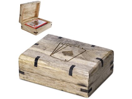 DŘEVO Pouzdro krabička na hrací karty *DŘEVĚNÉ HRAČKY*