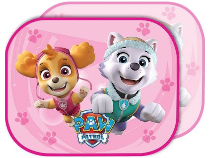 Sluneční clona Tlapková Patrola holky baby stínítko set 2ks na sklo do auta