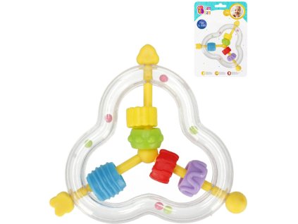 BAM BAM Baby chrastítko trojúhelníkové průhledné pro miminko