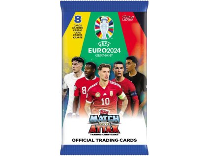 TOPPS EURO 2024 GERMANY Match Attax sběratelské fotbalové karty set 8ks booster
