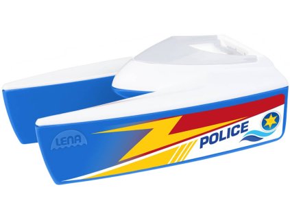 LENA Loď Boaties baby katamarán policie do vody do vany plast 04713