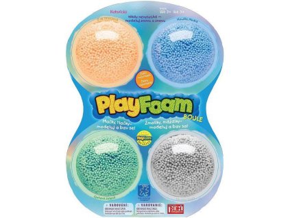 PlayFoam pěnová kuličková modelína boule set 4 barvy klučičí