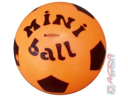 ACRA Míč mini ball gumový potištěný Oranžový 14 cm
