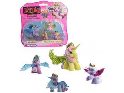 EP Line Filly Stars Glitter rodinka set 4 koníci + 4 karty a letáček v sáčku