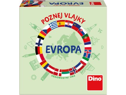 DINO Hra Poznej vlajky Evropa karetní *SPOLEČENSKÉ HRY*