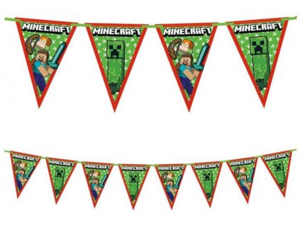 PROCOS Girlanda vlaječková Minecraft ozdobný závěs dekorace na párty