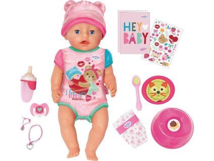 ZAPF BABY BORN Panenka miminko Emma 43cm pije čůrá set s doplňky