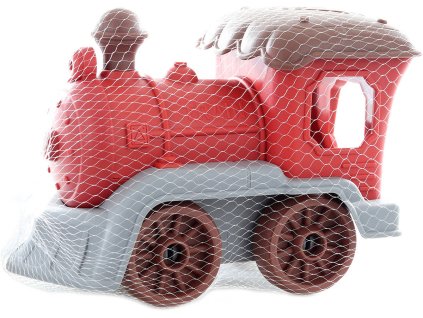 Lokomotiva plastová 25cm baby mašinka v síťce