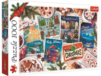 TREFL PUZZLE Vzpomínky na zimu 68x48cm skládačka 1000 dílků