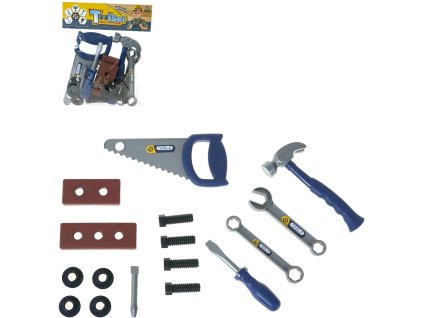 Pracovní nářadí dětské plastové malý kutil set 16ks v sáčku