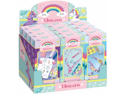 Kreativní holčičí sada jednorožec Razítka / Náramek / Náhrdelník 3 druhy