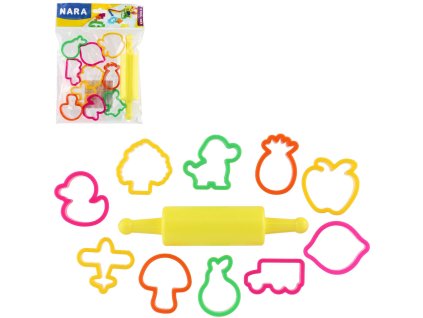 NARA Tvořítka / vykrajovátka set s válečkem na modelínu 11ks