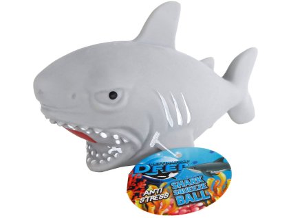 Žralok antistresový 14cm mačkací zvířátko strečové bublinový míček