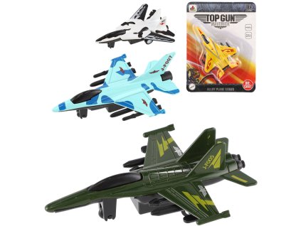 Letadlo bojové stíhačka kovová Top Gun Maverick zpětný chod 4 druhy