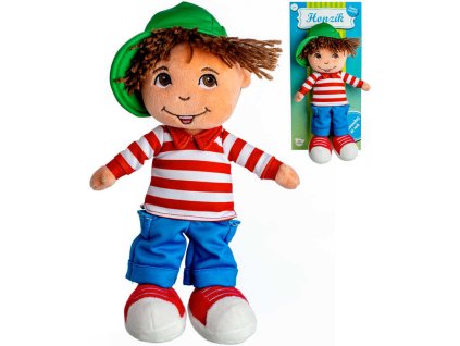 Panenka látková hadrová kluk Honzík 30cm textilní na baterie mluví česky CZ Zvuk