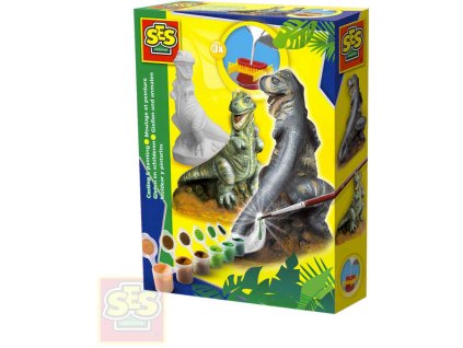 SES CREATIVE Sádrový T-Rex kreativní set k odlévání z gumové formy