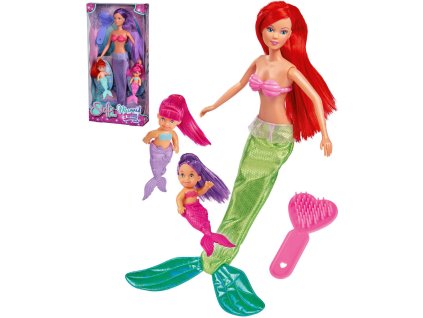 SIMBA Panenka mořská víla Steffi / Evi herní set s dvojčaty 2 druhy