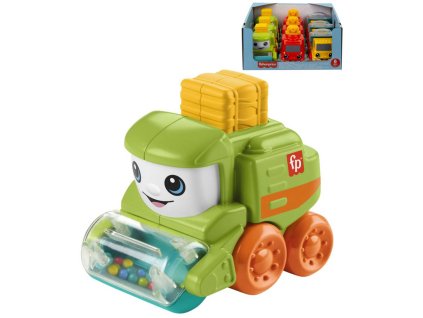 FISHER PRICE Baby autíčko pracovní veselé s obličejem 3 druhy