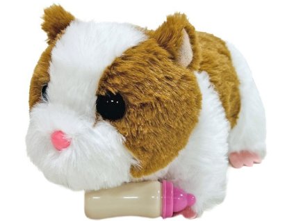 MAC TOYS Křeček interaktivní zvířátko set s lahvičkou na baterie Zvuk