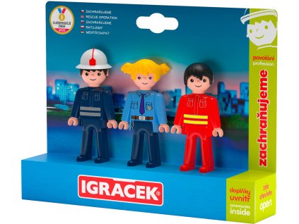 EFKO IGRÁČEK TRIO Zachraňujeme set 3 figurky kloubové s doplňky