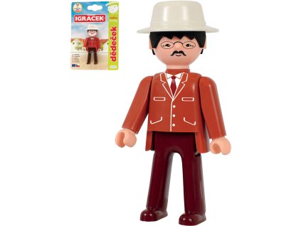 EFKO IGRÁČEK Dědeček rodina figurka kloubová na kartě