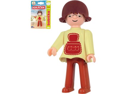 EFKO IGRÁČEK Babička rodina figurka kloubová na kartě