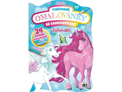 JIRI MODELS Omalovánky tvarované + samolepky Jednorožci