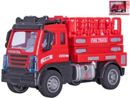 Auto hasičské se zvedací plošinou hasiči zpětný chod plast