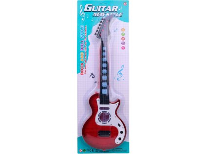 Kytara dětská elektrická rocková s hudbou na baterie Světlo Zvuk