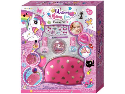 Make-up jednorožec dětské šminky nehtové studio s kosmetickou taštičkou