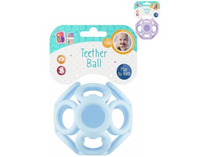BAM BAM Baby koule gumová pastelová kousátko pro miminko 2 barvy