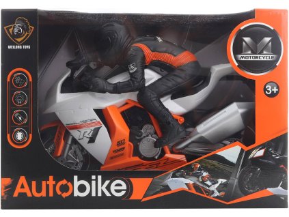 Motorka s jezdcem jezdící herní plastový set na baterie Světlo Zvuk