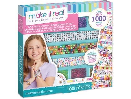 MAKE IT REAL Korálky s písmenky kreativní set výroba dětské bižuterie