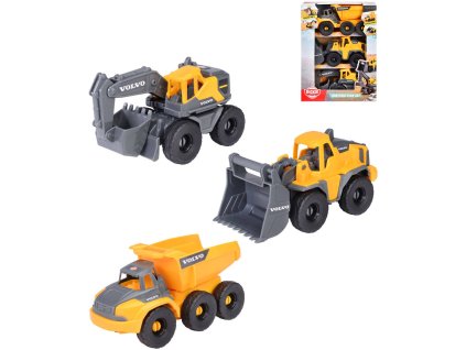 DICKIE Auto stavební Volvo funkční set 3ks volný chod plast