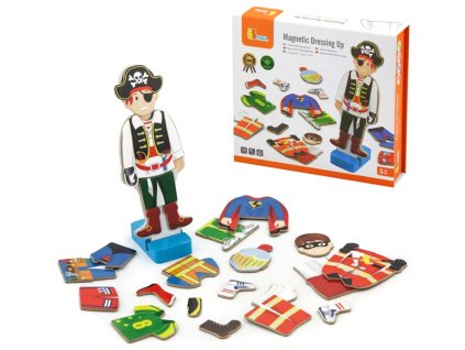 VIGA DŘEVO Magnetické oblékání Povolání 8 stylů *DŘEVĚNÉ HRAČKY*