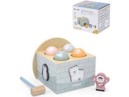 VIGA DŘEVO PolarB Vkládačka a zatloukačka baby 2v1 *DŘEVĚNÉ HRAČKY*