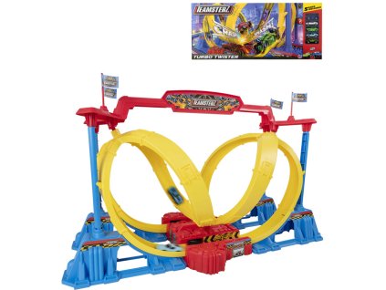 Teamsterz Turbo Twister dráha s loopingy herní set s 5 autíčky na baterie
