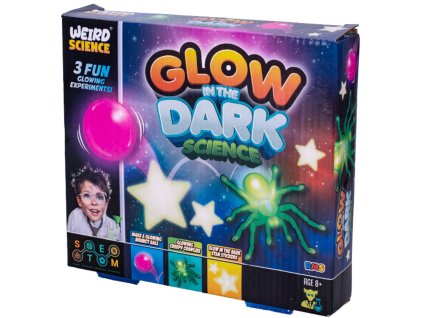 Vědecké pokusy svítící ve tmě experimentální kreativní set v krabici