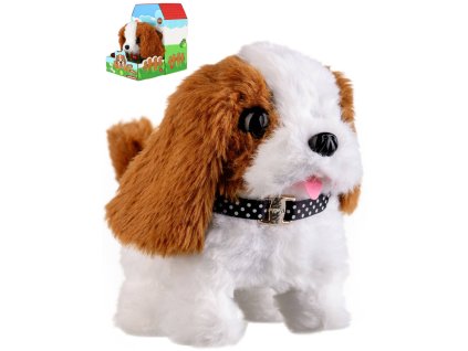 PLYŠ Pejsek Max interaktivní chodí štěká na baterie Zvuk