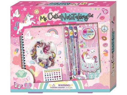 Tajný deník jednorožec holčičí set s gelovými pery s vůní s nálepkami