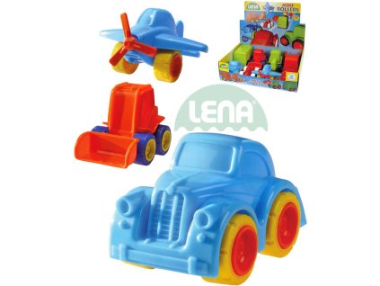LENA Baby autíčko Mini Roller 11cm dopravní prostředky 8 druhů plast